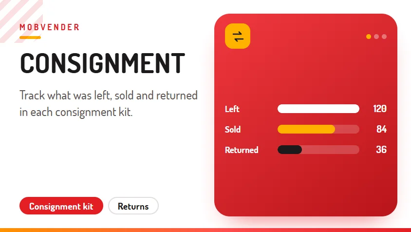 MOBVENDER – feature: Consignment