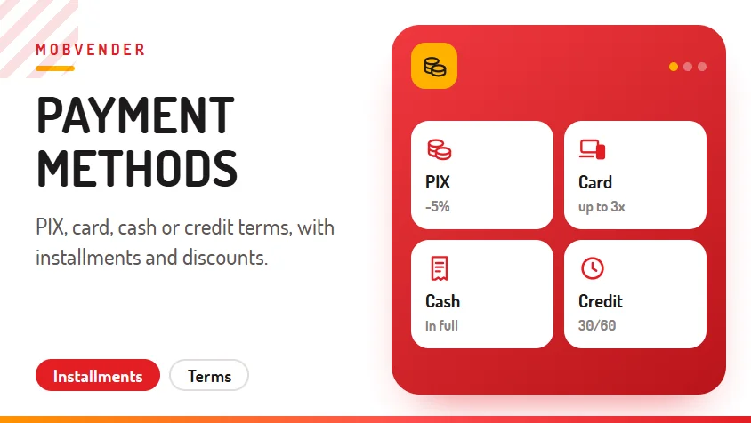 MOBVENDER – feature: Payment methods