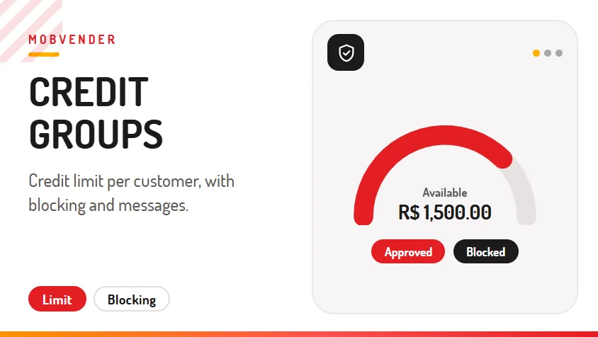MOBVENDER – feature: Credit groups