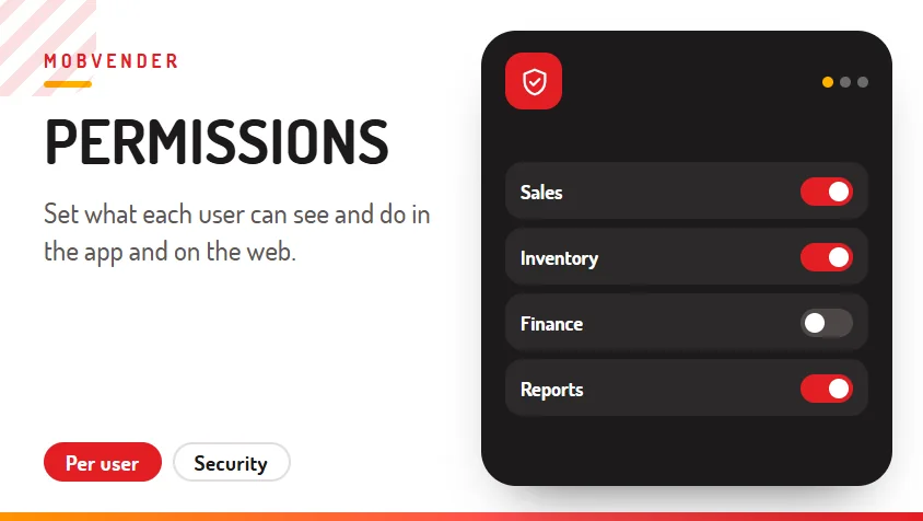 MOBVENDER – feature: Permissions