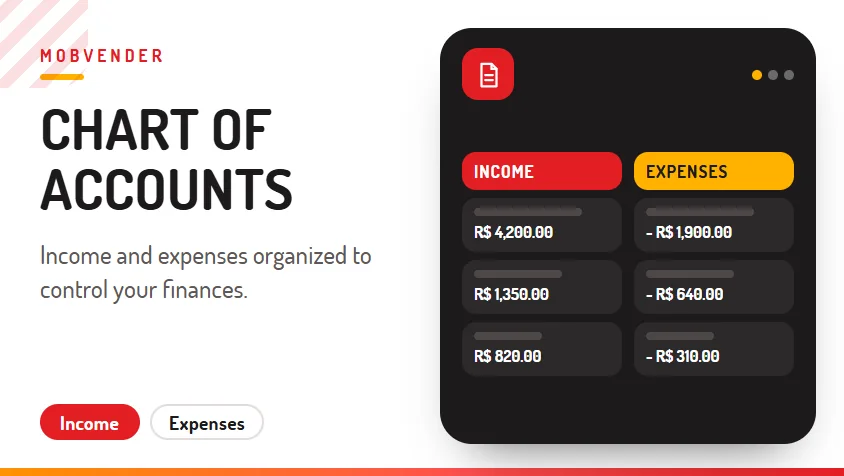 MOBVENDER – feature: Chart of accounts