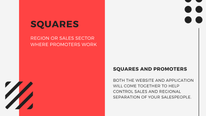 MOBVENDER app for sales squares and representatives