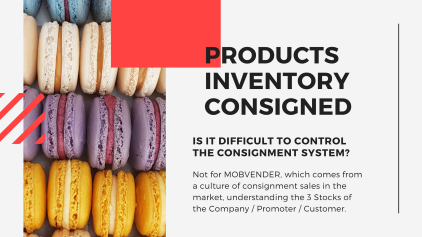 MOBVENDER application to control product inventory