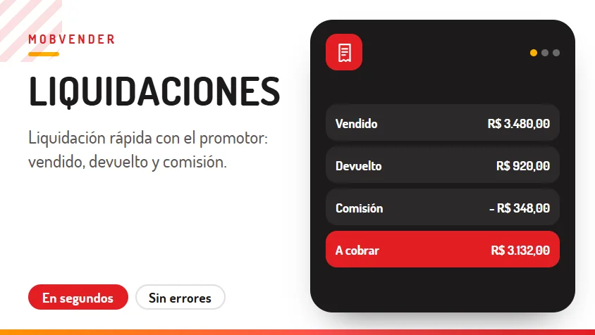 MOBVENDER – función: Liquidaciones