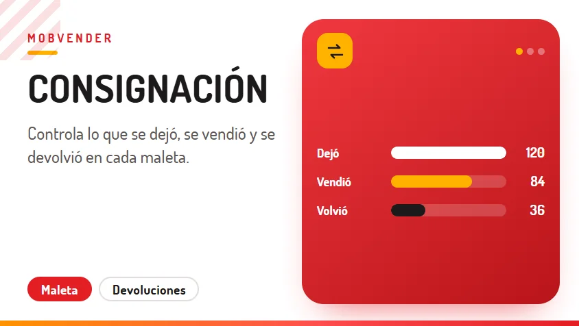 MOBVENDER – función: Consignación