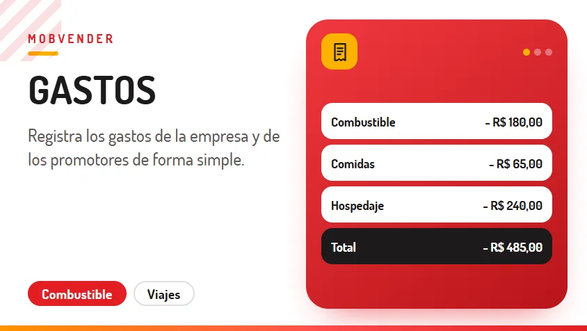 MOBVENDER – función: Gastos