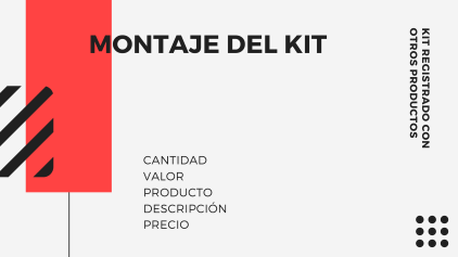 Aplicación MOBVENDER para montaje y venta de KIT