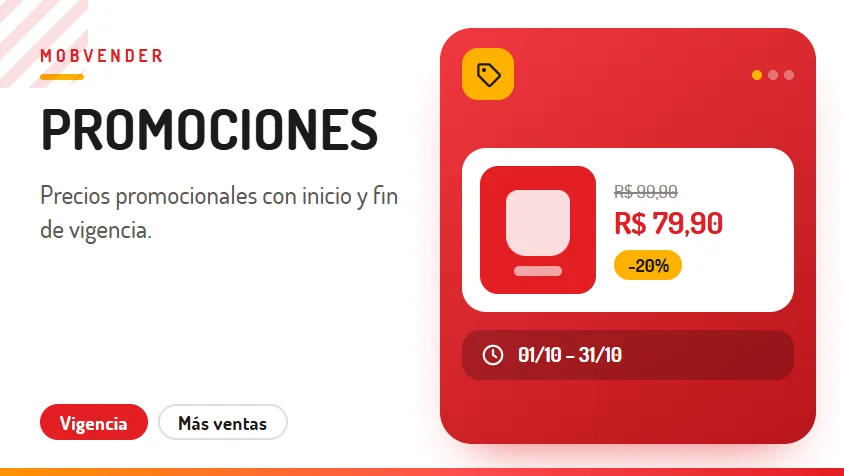 MOBVENDER – función: Promociones