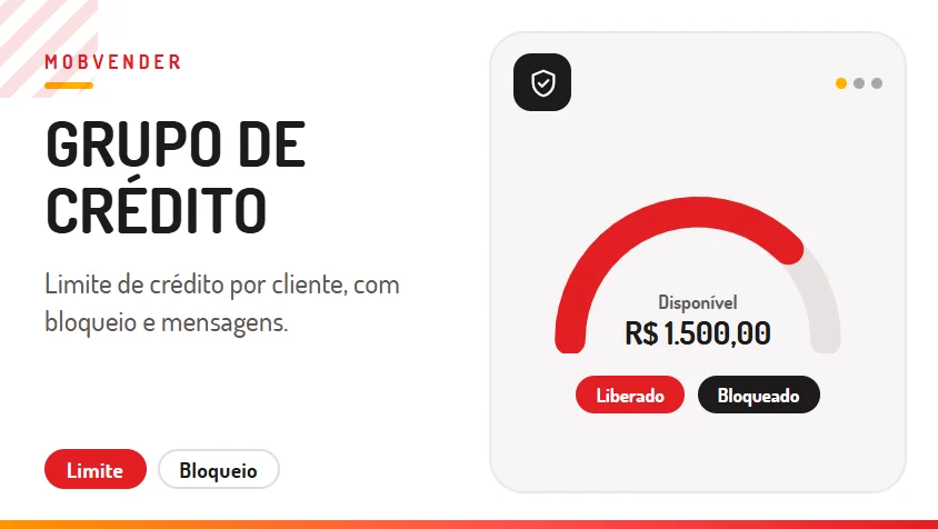 MOBVENDER – funcionalidade: Grupo de crédito
