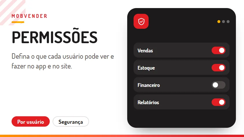 MOBVENDER – funcionalidade: Permissões