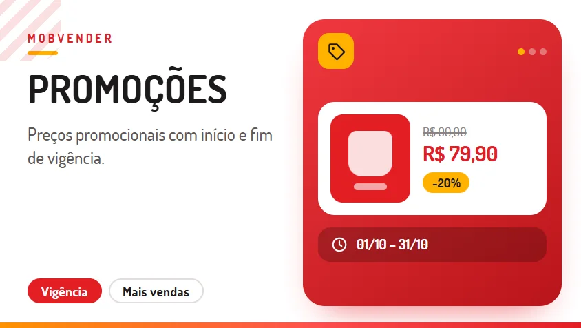 MOBVENDER – funcionalidade: Promoções