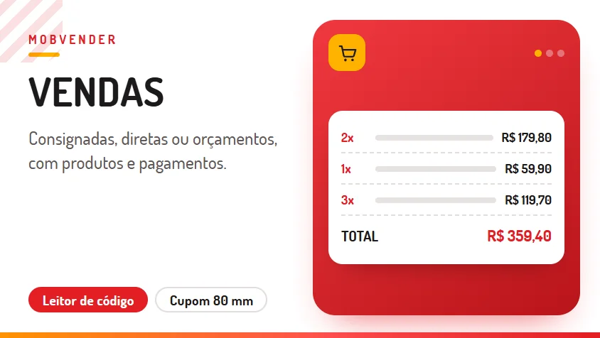 MOBVENDER – funcionalidade: Vendas